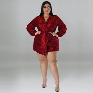 Nuovi Prodotti Best Seller, Tuta Corta Monopezzo con Paillettes di Alta Qualità per Donna - Product Image 4