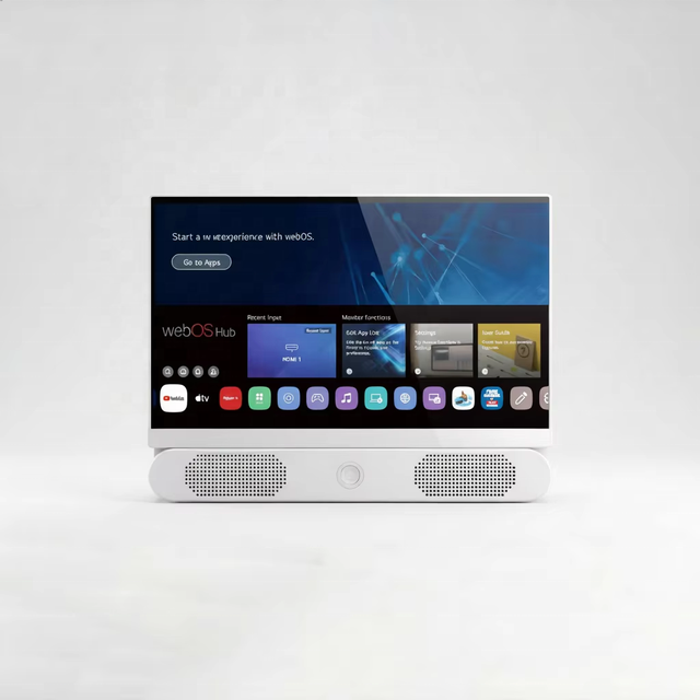 24 Inch White Portable Smart TV Powered by WebOS Hub Official Licensed Support Net Flix You Tube DC 12V Battery for Camping