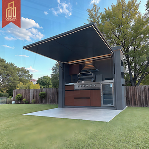 Îlot <span class=keywords><strong>en</strong></span> acier inoxydable avec barbecue intégré pour maison de piscine, patio, cour arrière, <span class=keywords><strong>cuisine</strong></span> extérieure - Product Image 1