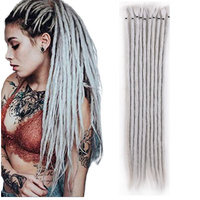Extensions de cheveux Dreadlock en fibre haute température faites à la main Tressage au crochet Dreadlocks synthétiques Faux Locs Dreads 20-24 pouces