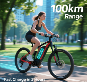 Vélo <span class=keywords><strong>de</strong></span> <span class=keywords><strong>course</strong></span> électrique rétro <span class=keywords><strong>de</strong></span> 29 pouces avec <span class=keywords><strong>assistance</strong></span> au pédalage, 21 vitesses, cadre en acier, frein à disque, moteur à moyeu arrière, pneus premium - Product Image 4