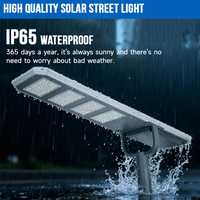 Lampadaire solaire haute performance IP66 40W 60W 80W 100W 120W en aluminium tout-en-un pour route, autoroute et parc extérieur