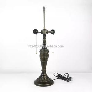 Lampe de bureau rétro Lovely Guy 16 pouces, base en résine, couleur café laiton, 110-240V, support d'ampoule E27, abat-jour en verre, pour la maison - Product Image 2