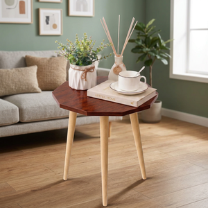 Modern Octagonal Wooden Side <b>Table</b> Solid Wood <b>Legs</b> Nordic Minimalist Eco-Friendly Handmade <b>Coffee</b> <b>Table</b> Living Room Furniture - Product Image 3
