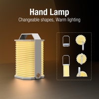 Nouveaux produits innovants Lampe de table pliante en papier Ensemble de cadeaux promotionnels d'entreprise de veilleuse rotative rechargeable à led de poche