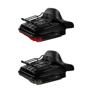 TCMT Chopped Tour Pack, <span class=keywords><strong>feu</strong></span> <span class=keywords><strong>arrière</strong></span> LED, porte-bagages <span class=keywords><strong>arrière</strong></span>, dossier de selle, porte-bagages, compatible avec <span class=keywords><strong>Harley</strong></span> Touring Electra Road Street Glide 2014-2026 - Product Image 1