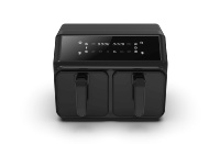 Friteuse à air numérique moderne à double cuve de 4,0 L, sans huile, avec écran tactile, pour usage domestique, facile à nettoyer et à cuisson rapide