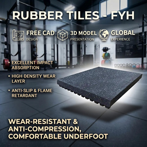 Losetas de Caucho Reciclado para Gimnasio, Tapete de Fitness Resistente, Certificado SGS - Product Image 1