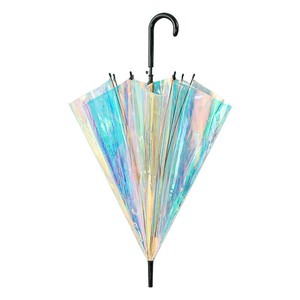 <span class=keywords><strong>Parapluie</strong></span> <span class=keywords><strong>large</strong></span> holographique adulte clair irisé <span class=keywords><strong>parapluie</strong></span> pour femmes mariage arc-en-ciel coupe-vent Parasol Laser clair <span class=keywords><strong>parapluie</strong></span> - Product Image 5