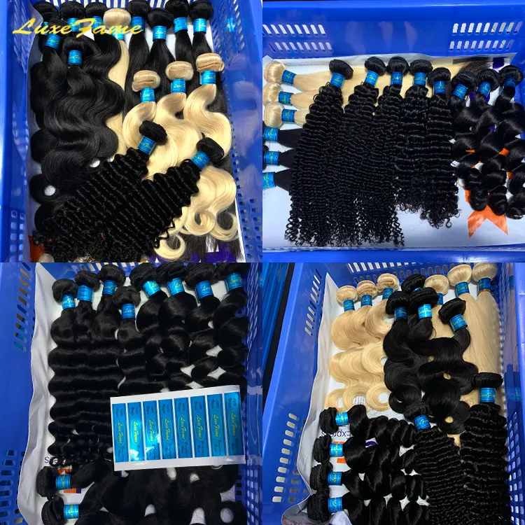 Luxefame 100 Asli Bundel Rambut Manusia Brasil, Rambut Manusia Perawan dari Gadis Yang Sangat Muda, Harga untuk Rambut Brasil Di Selandia