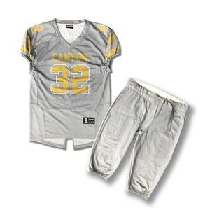 Traje de fútbol americano amarillo personalizado, diseño de malla sublimada, camiseta de fútbol americano de práctica de equipo en blanco al por mayor - Product Image 2