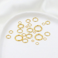 Composants d'accessoires de bijouterie : Anneau ouvert circulaire simple en or rempli 14K pour la fabrication de boucles d'oreilles et de bijoux DIY