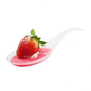 Clear White Black <b>Plastic</b> Tear Drop Appetizer Soup Tasting Asian Spoon Dessert Dish <b>Bowls</b> Teardrop <b>Plates</b> Spoons - Product Image 5