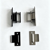 Loquet de porte à double ressort en laiton nickel noir robuste pour hôtels, armoires et placards