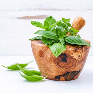 Juego de Mortero y Maja de Madera de Olivo de 20 Piezas, Utensilios Ecológicos - Product Image 1