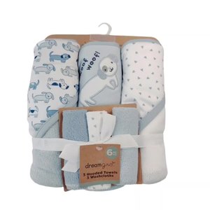 Set da 6 pezzi graziosi asciugamani da bagno per neonati con cappuccio da neonato, morbidi copri fascianti quadrati, Mini panni da bagno per bambini, asciugano rapidamente gli animali - Product Image 4