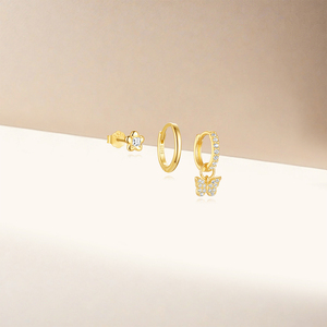 ต่างหูทรงกลมรูปหยดน้ำประดับเพชรหรูหราสำหรับผู้หญิง - Product Image 3