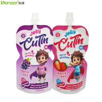 Sac à jus réutilisable personnalisé sac de rangement pliable de boisson eau liquide LOGO en plastique pochettes à bec debout emballage Doypack