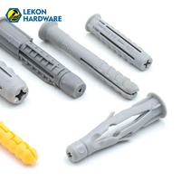 Cheville murale en nylon Lekon en gros 4*20 5*25 6*30 8*40 10*50 12*60 14*75 – Cheville à expansion en plastique