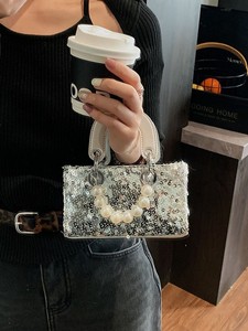 Bolso Mini de Lentejuelas Brillantes para Mujer, Estilo Vintage, Impermeable, de Lujo Ligero, Exclusivo, para Fiestas Nocturnas, de Mano y Hombro - Product Image 5