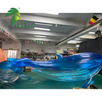 Décoration d'événements géante, modèle de dauphin gonflable en PVC transparent, dauphin bleu gonflable, animal marin gonflable