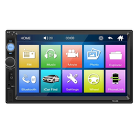Autoradio universel 7 pouces 2 Din, lecteur MP5, écran tactile capacitif, CarPlay sans fil, Android Auto pour Mirror Link GPS