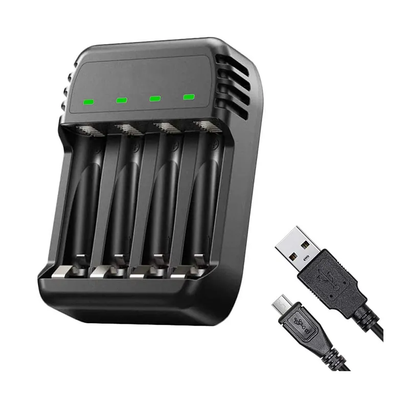 Portátil rápido 4 slots 1.2V AA AAA bateria com carregador LED inteligente