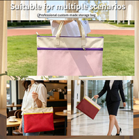 Sac de classement A4 Oxford bicolore avec impression UV, porte-documents portable pour le travail et l'usage quotidien