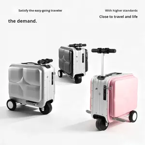 حقيبة سفر TELMEI Sunny مقاس 16 بوصة من الألومنيوم بتصميم كرتوني مع إمكانية الركوب للأطفال والكبار - Product Image 2