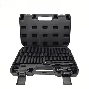 Personalizzabile 50 pz resistente 1/2 \ "con finitura cromata presa a cricchetto manico in plastica nera profonda chiave di riparazione per auto OEM - Product Image 1