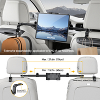 Support de tablette pour appuie-tête de voiture de haute qualité, stable, rétractable, avec bras long, pour divertissement en voyage sur la banquette arrière, support de tablette pour voiture