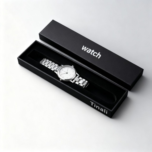 Custom Digital Printing Brand Logo Long Rectangular Watch Box with Low MOQ Recyclable Paper Gift Display Packaging