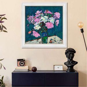 Teacher Zhang Liping's Original Tranquil Floral Oil Painting Print Canvas Eco-Friendly Modern Green <b>Wall</b> Art for Living Room - Product Image 3