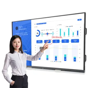 LONTON Custom 75 Inch Digital Pizarron Office Interactive Whiteboard Conferencing Flat Panel Smart Boards For Meetings