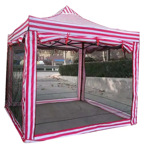 Custom Waterproof Folding 10 x 10 patio Pop Up Tent Gazebo with Net