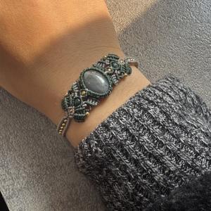 2026 Handmade Braided Macrame Healing Crystal Oval <strong>Stone</strong> Gold Copper <strong>Beads</strong> Adjustable Bracelet Natural Amethyst Woven Rope - Product Image 5