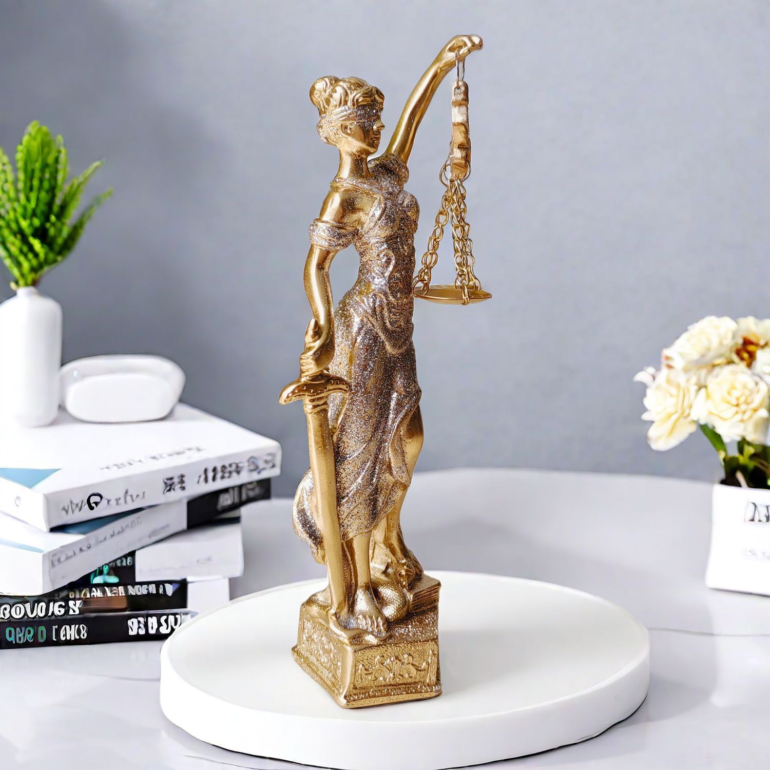 Retro Goddess Justice Greek Justice Resin Statue Art Deco Design Portable Eco-Friendly Home Decoration Desk Large Living Room · image 2