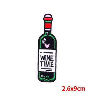 En Stock, parche para planchar con varios estilos, bordado de dibujos animados, <span class=keywords><strong>Campari</strong></span>, jugo, café, <span class=keywords><strong>vino</strong></span>, parches para Decoración - Product Image 6