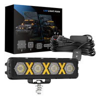 Lumière de travail LED de 6 pouces, 18W, 1050LM, faisceau blanc jaune, DRL, lumière de travail tout-terrain, IP68, étanche, Wrangler Bronco Tank 300