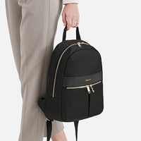 Sac à dos pour ordinateur portable pour femme avec logo personnalisé, antivol RFID, imperméable, en nylon, pour les voyages d'affaires, vente en gros, cadeau d'entreprise
