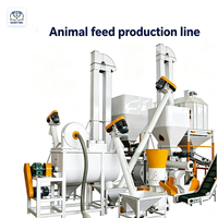 Nouvelle ligne de traitement d'aliments pour animaux en acier inoxydable à haute efficacité 1-15t/h, équipement commercial de fabrication de granulés d'aliments à grande échelle