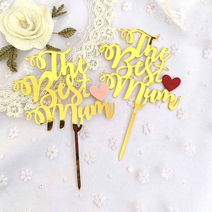 La Migliore delle Mamma Cake Topper per la Mamma <span class=keywords><strong>Di</strong></span> <span class=keywords><strong>Compleanno</strong></span> Giorno Felice della madre Del Partito Decorazioni In Oro Cake Topper Picks Cake decorazione - Product Image 2