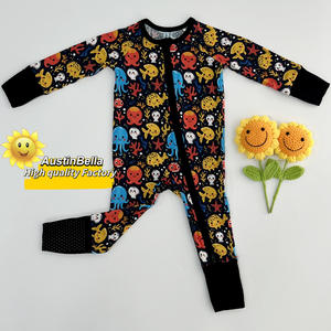 Austinbella ชุดนอนมีซิปพิมพ์ลายไม้ไผ่สำหรับเด็กทารกเสื้อผ้าลายตัวการ์ตูน - Product Image 5