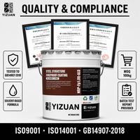 Revêtement liquide ignifuge acrylique intumescent à base de solvant avec finition mate pour application par pulvérisation, classement incendie des structures en acier 1,0H