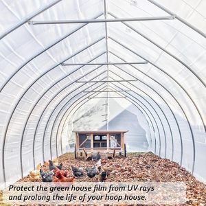 Film plastique transparent pour serre, 6 mil, en polyéthylène, pour couverture de serre et protection des plantes - Product Image 2