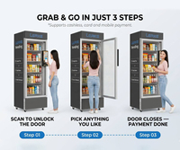 Máquina Expendedora Inteligente Personalizada LERKE con Pantalla Táctil, Refrigerador Individual, Bebidas Frías, IA