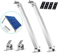 Système de support de montage solaire photovoltaïque en alliage d'aluminium anodisé, repose-pieds avant et arrière réglables, durée de vie de 25 ans, 0-60