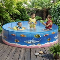 Piscine et baignoire pliables en PVC pour animaux de compagnie, chiens, chats, enfants - Utilisation extérieure portable avec trou de drainage étanche