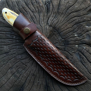 Cuchillo de Caza Damasco Personalizable Más Vendido, Cuchillo de Caza de Hoja Fija de Acero Damasco Hecho a Mano en Venta - Product Image 4