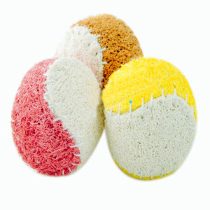 100% Natural respetuoso con el medio ambiente pequeño 5cm Loofah Pet Ball divertido entrenamiento interactivo perro gato juguete con campana y hierba gatera - Product Image 3